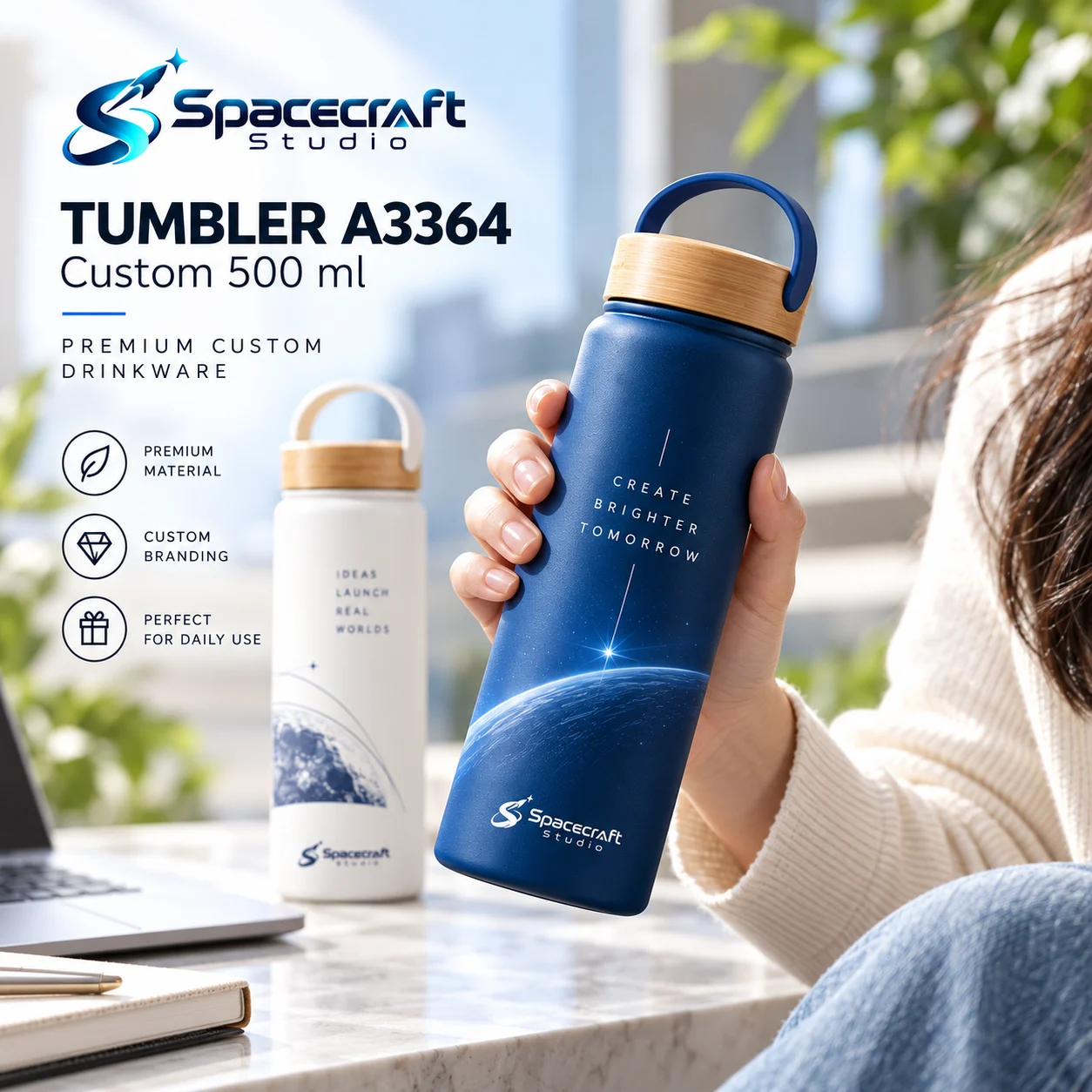 Tumbler A3364 - Custom 500 ml foto 2