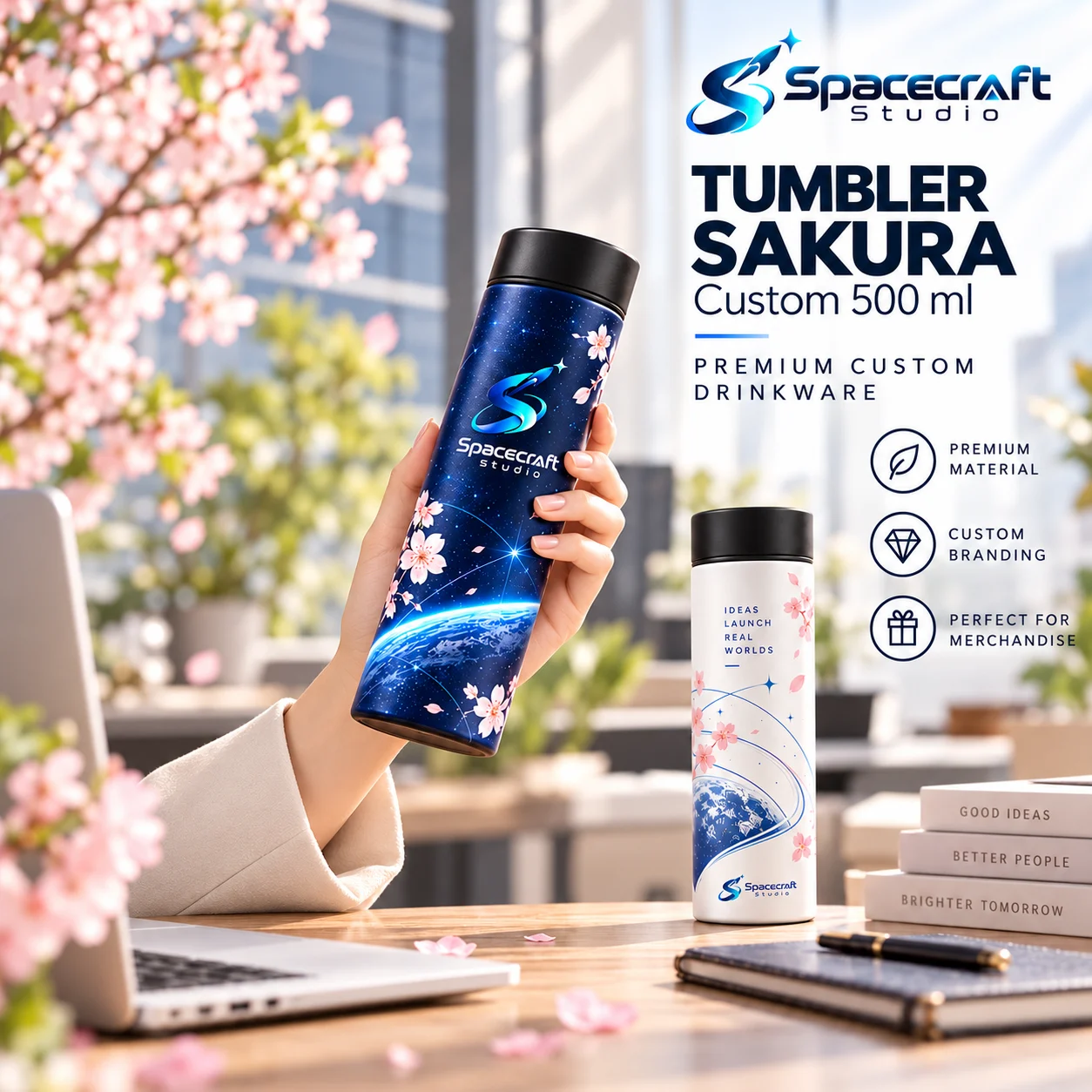 Tumbler Sakura - Custom 500 ml foto 2
