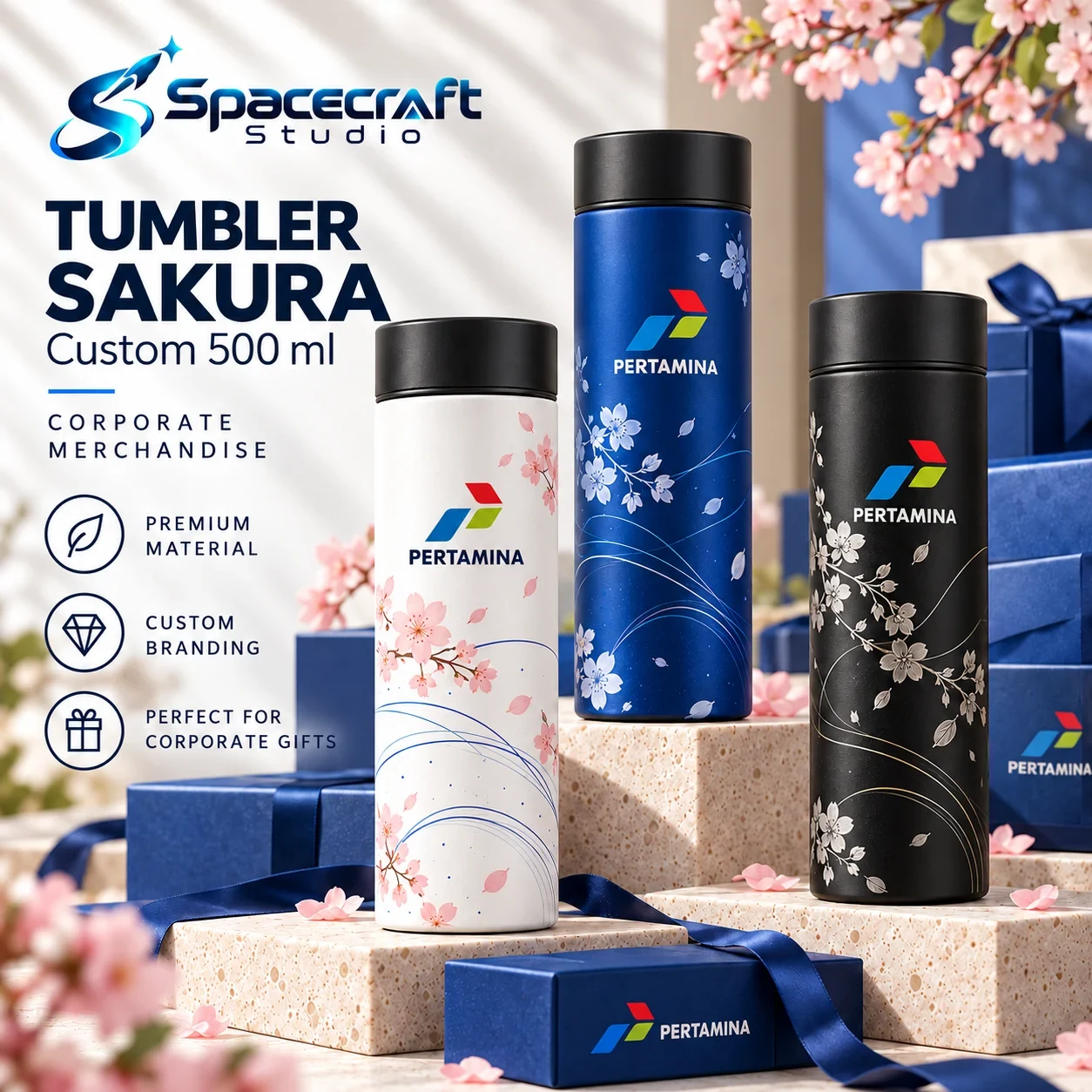 Tumbler Sakura - Custom 500 ml foto 4